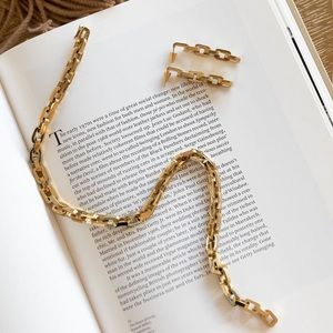 Eddie Borgo Supra Link Collar necklace & earrings